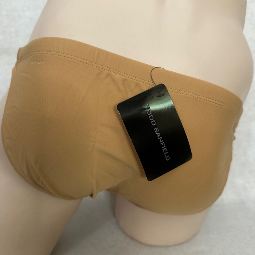 Todd Sanfield Sand Freestyle Micro Swimsuit Large New with tags 80% nylon - Picture 3 of 6
